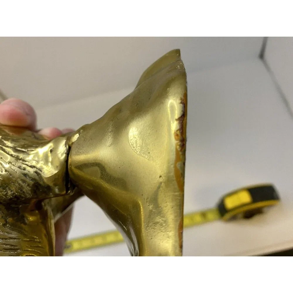 Vintage Brass Bear on‎ Rock Mountain Large 9” Made in Korea See All Pics As Is